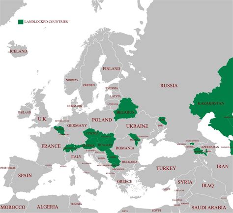 landlocked countries in europe list.